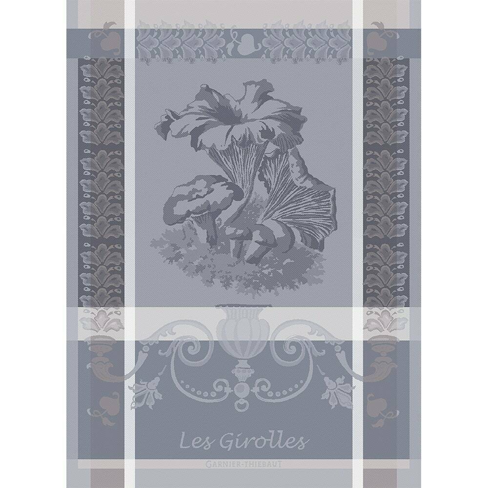 Garnier Thiebaut kitchen dish tea cotton woven towel: Girolles Mushroom
