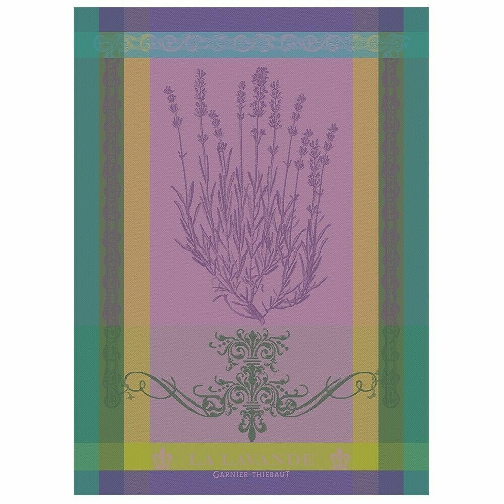 Garnier Thiebaut kitchen dish tea cotton woven towel: Lavender