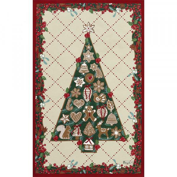 BEAUVILLE French Kitchen Dish Tea Towel Christmas Holiday Tree SAPIN GOURMAND