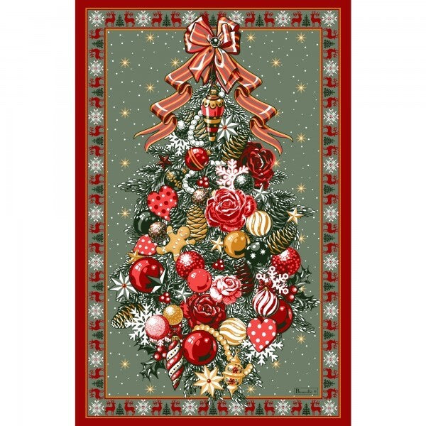 BEAUVILLE French Kitchen Towel Christmas Tree Ornaments Holiday JOYEUX NOËL Gift