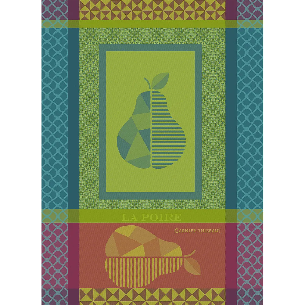 Garnier Thiebaut kitchen dish tea cotton woven towel: Pear