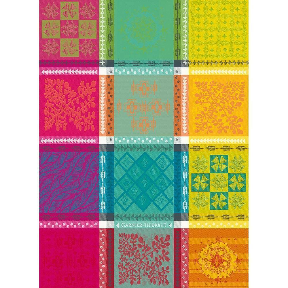 Garnier Thiebaut kitchen dish tea cotton woven towel: Mille Pueblo