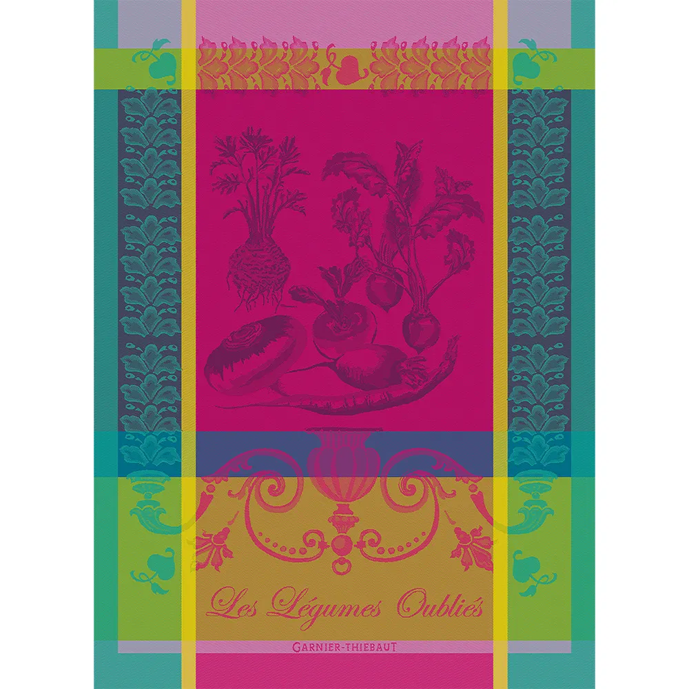 Garnier Thiebaut kitchen dish tea cotton woven towel: Legumes Oublies