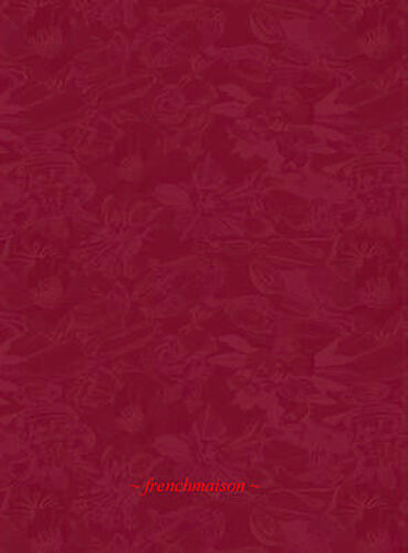 Garnier Thiebaut cotton Jacquard Damask woven tablecloth 69" x 98": Myriade Prune
