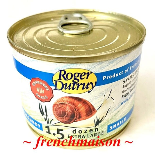 Roger Dutruy French Escargots Burgundy Snail Gourmet Food 1.5 Dozen Extra Large