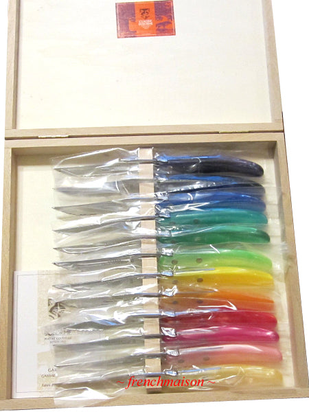 CLAUDE DOZORME Laguiole French STEAK KNIVES Berlingot Gift Box Set Ribbon New