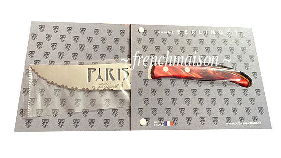 CLAUDE DOZORME French PARIS Eiffel Tower Charcuterie Cheese Knife Gift Burgundy Red
