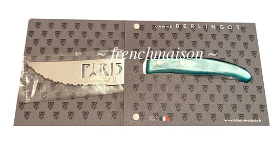 CLAUDE DOZORME French PARIS Eiffel Tower Charcuterie Cheese Knife Gift Light Green