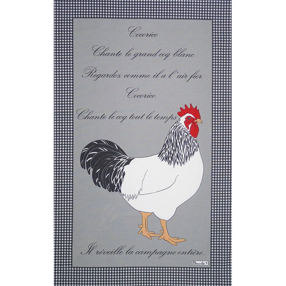 BEAUVILLE French Kitchen Dish Tea Towel Picoti Coq Chicken Rooster Country Gift