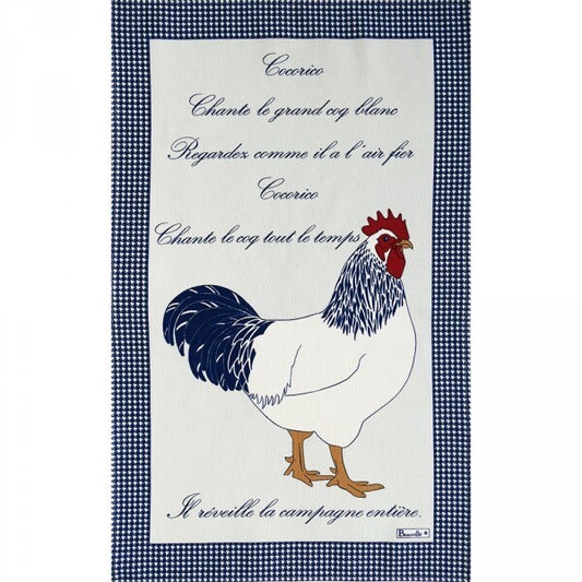 BEAUVILLE French Kitchen Dish Tea Towel Picoti Coq Chicken Rooster Country Gift