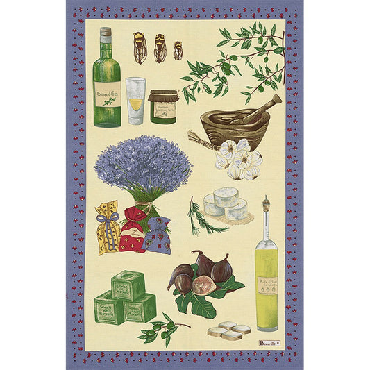 BEAUVILLE French Dish Towel Provence Lavender Olive Oil Soap Savon de Marseille