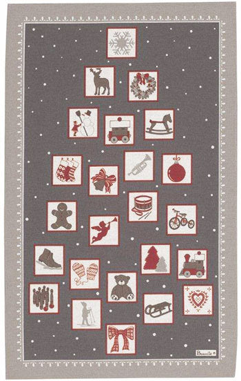 BEAUVILLE French Dish Towel CHRISTMAS TREE/Angel/Drum/Bike/Heart/Toy/Wreath GIFT