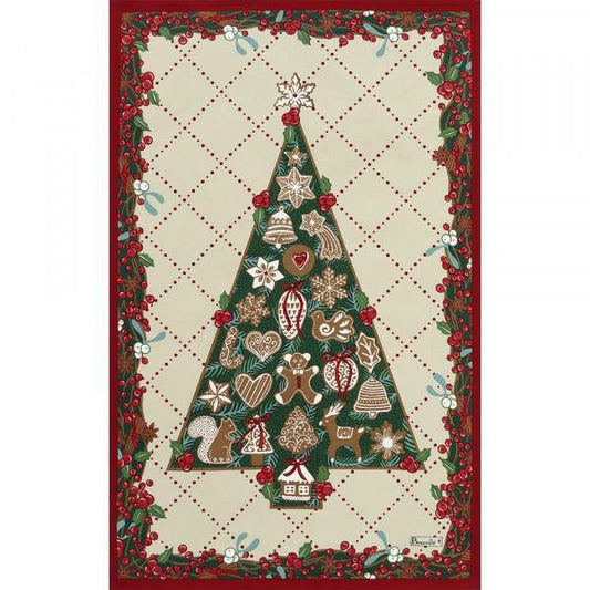 BEAUVILLE French Kitchen Dish Tea Towel Christmas Holiday Tree SAPIN GOURMAND