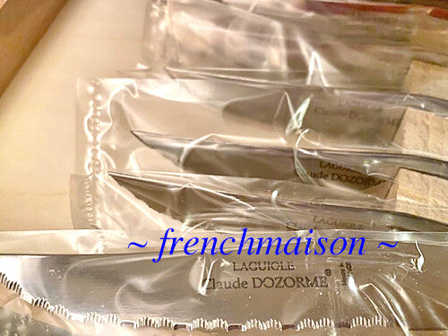 CLAUDE DOZORME Laguiole French Multicolor 6 STEAK KNIFE Set Gift Box