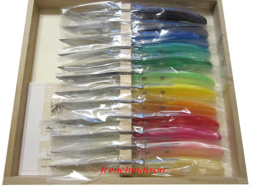 CLAUDE DOZORME Laguiole French STEAK KNIVES Berlingot Gift Box Set Ribbon New