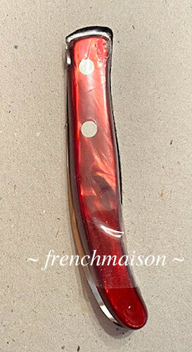 CLAUDE DOZORME French PARIS Eiffel Tower Charcuterie Cheese Knife Gift Burgundy Red