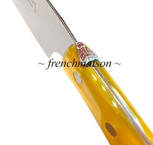 CLAUDE DOZORME Laguiole Bee Fine CHEESE Cleaver Best French Knife Gift Yellow