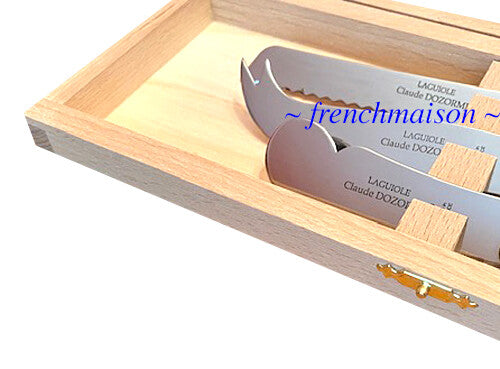 CLAUDE DOZORME French BREAKFAST Picnic Cheese Jam Bread Knife Gift Set Red Pink