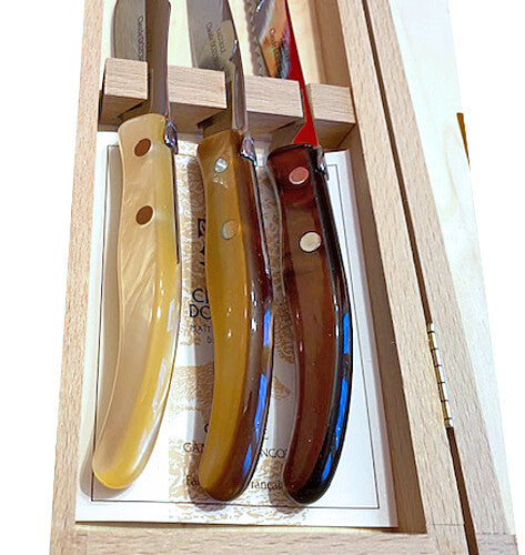 CLAUDE DOZORME French BREAKFAST Picnic Cheese Jam Bread Knife Gift Set Brown Natural